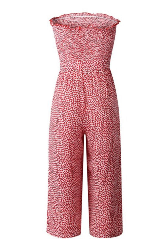 Red Daisy Jumpsuit