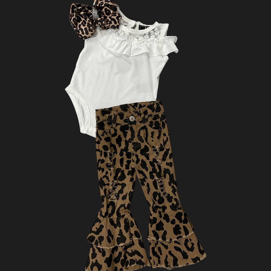 Leopard Bell Bottoms