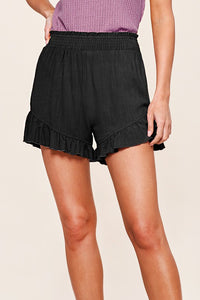 Black Ruffle shorts