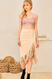 Sway Outta’ My Way Fringe Skirt