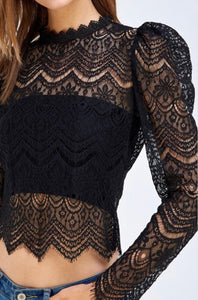 Black Betty Lace Top