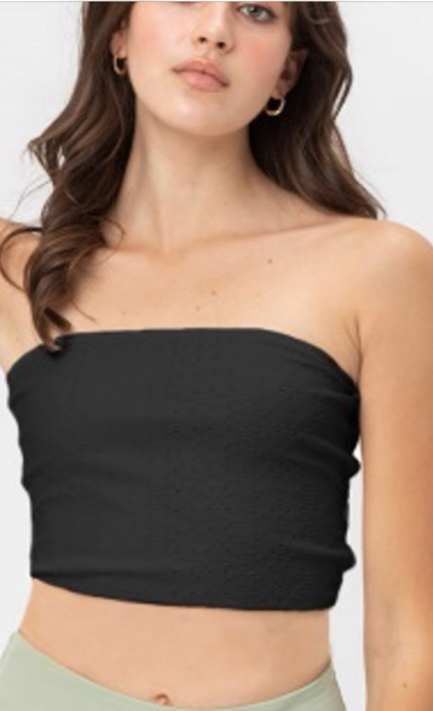 Eyelet detail bandeau top