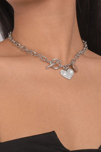 Rhinestone Heart Necklace