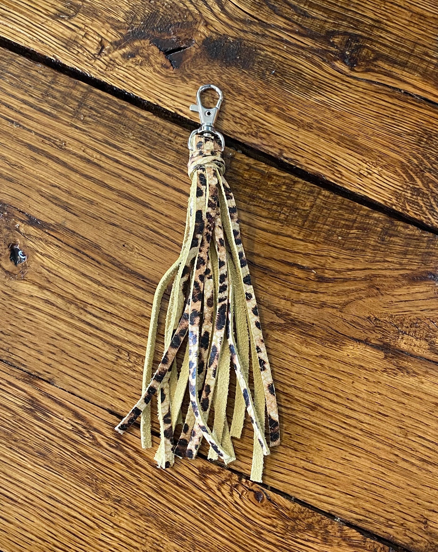 Cheetah Leather Tassel