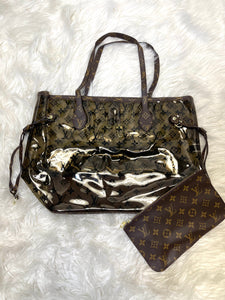 LV Inspired Clear Bag & Clutch