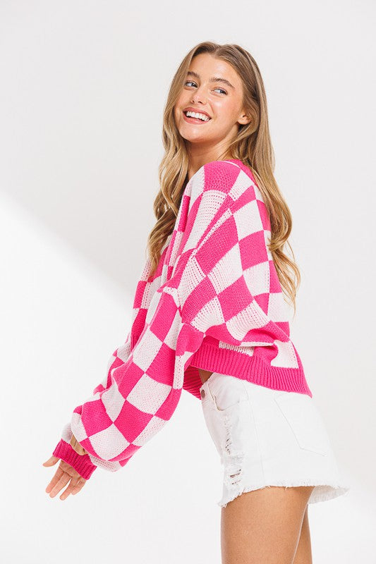 Checkered sweater