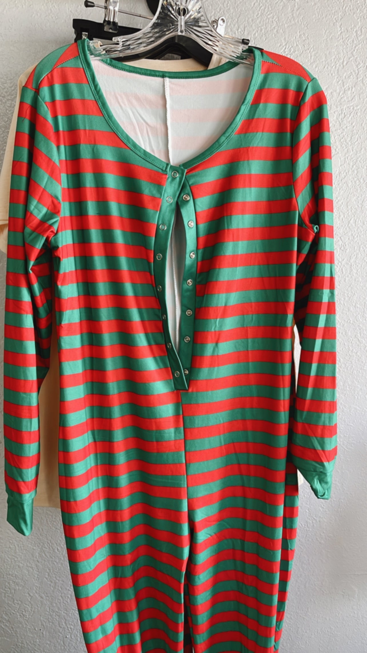 Curvy Girl Holiday Striped Pajamas