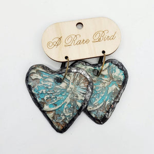 Hand-Carved Heart Earring