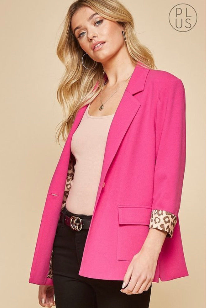 Pink Blazer- plus size