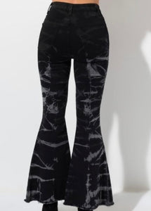 Black Static Flare Jeans