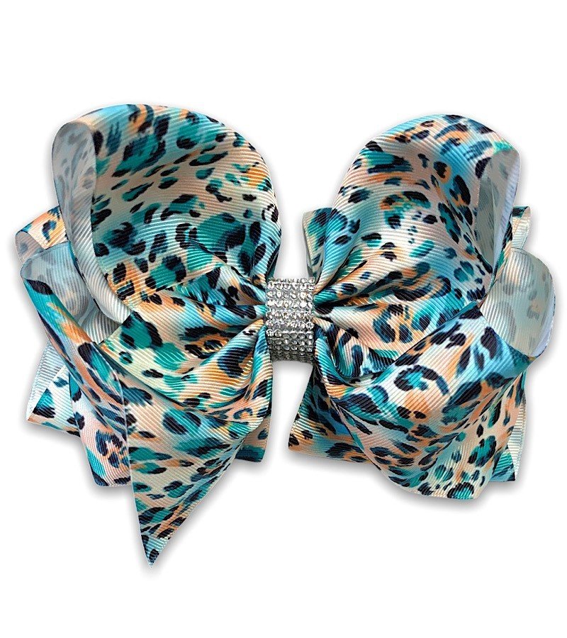 Cheetah Print Hair Bows (2 colors)