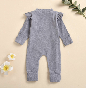 Children’s Grey Ribbed Jumpsuit