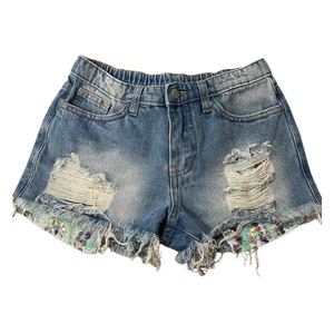 Kids Sequin Denim Shorts