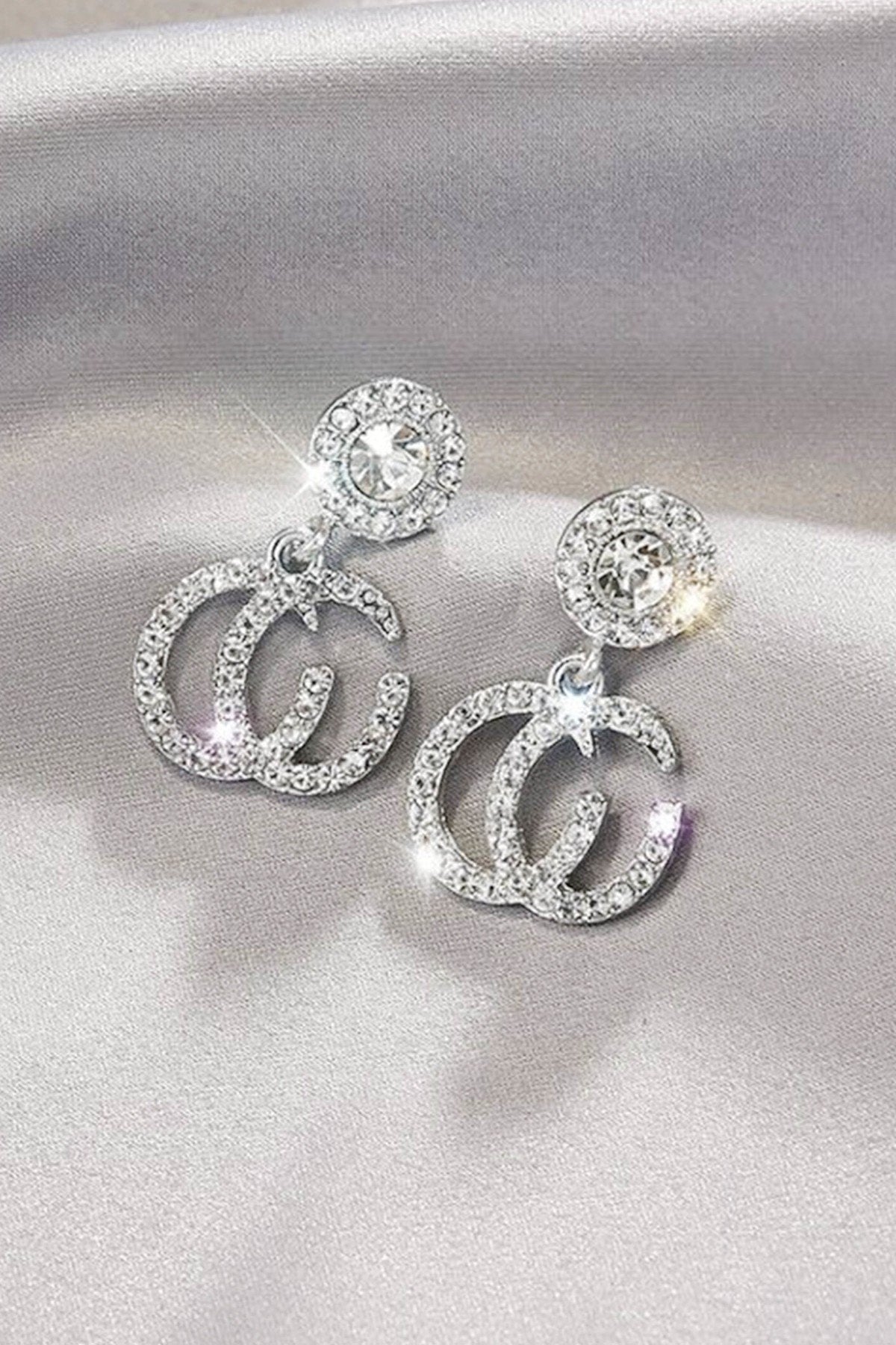 CC Rhinestone Earrings