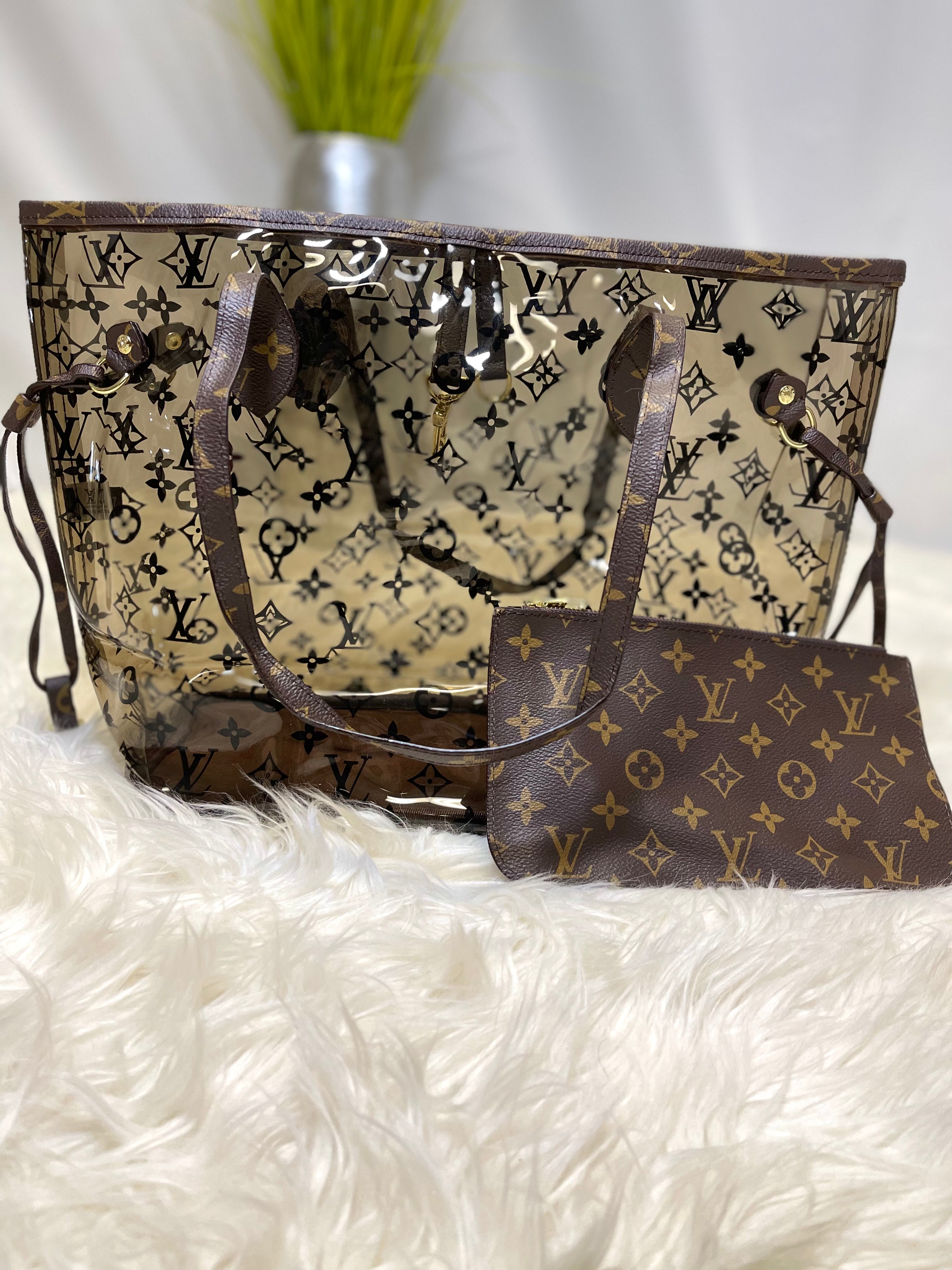 LV Inspired Clear Bag & Clutch