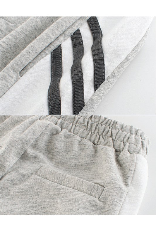 Kids Grey Two Toned Sweatpants