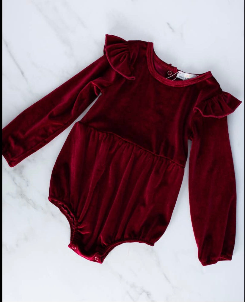 Velour Bubble Romper