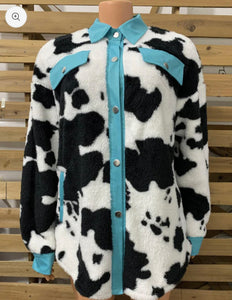 Cow Print Shacket