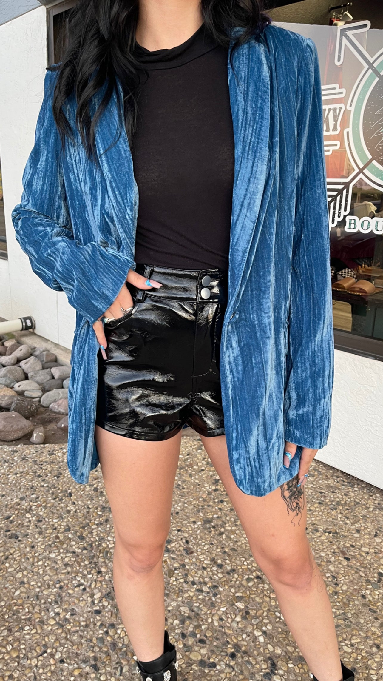 Down For Whatever Faux Leather Shorts