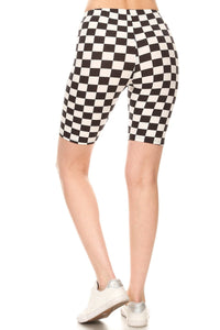 Checkered Biker Shorts