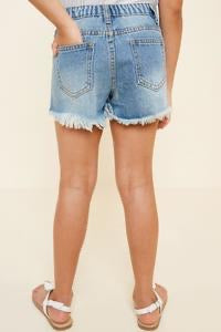 Kids Sequin Denim Shorts