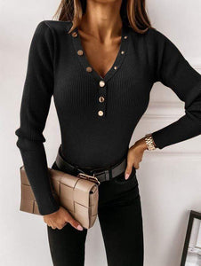 Ribbed Henley Top