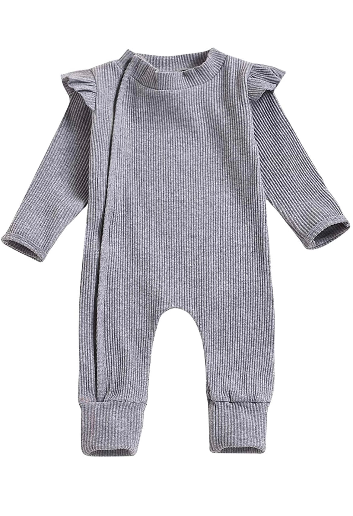 Children’s Grey Ribbed Jumpsuit