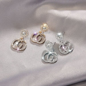 CC Rhinestone Earrings