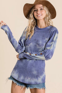 Tie Dye Ribbed Top